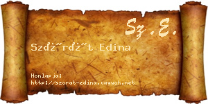 Szórát Edina névjegykártya